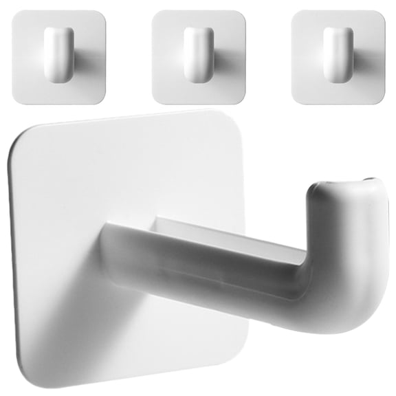 LABELEPH 4-Pack Bathroom Wall Towel Rack 12x7x7 Inch Plastic 7-Hook Design for Laundry Room and Bathroom Storage