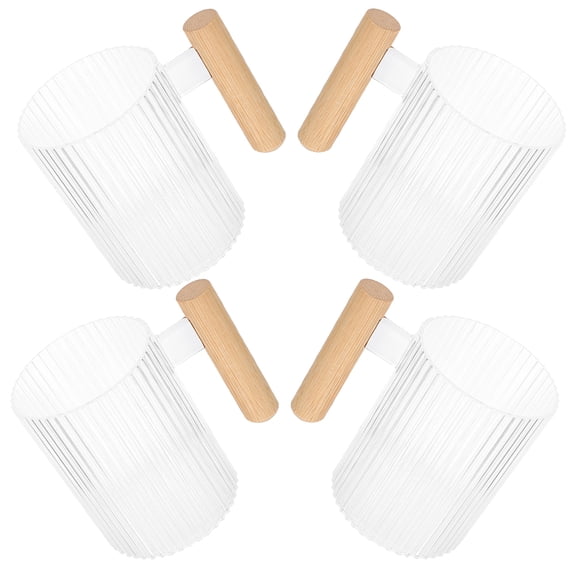 LABELEPH 4Pcs Plastic Bathroom Cups Minimalist Design for Couples Family