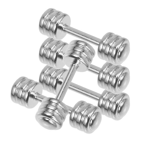 LABELEPH 5-Pack Miniature Fitness Dumbbells Realistic Model for Hobbyists, Collectors, and Craft Projects