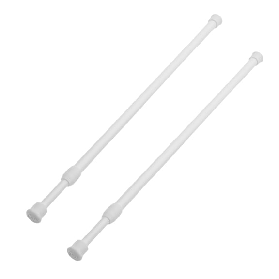 LABELEPH Adjustable Rod for Closet 2Pcs 15.94in to 27.56in White Plastic for Various Home Spaces