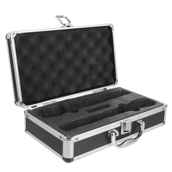 LABELEPH Black Hard Shell Rectangular Microphone Case for Travel, Protective Storage, and Lightweight