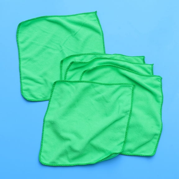Tineasur 5-Pack Reusable Green Cleaning Cloths for Powerful Grease, Dirt, Stain Removal and Multi- Cleaning
