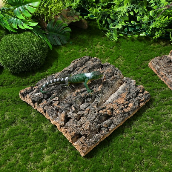 LABELEPH Cork Bark for Reptile Enclosures 4Pcs Specially Treated Durable Material Aquarium and Home Decor