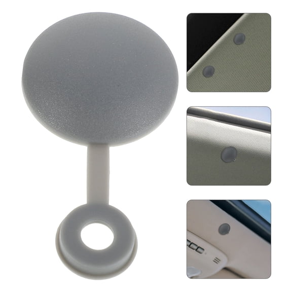 LABELEPH Dark Grey Round Plastic Screw Covers 10Pcs for Covering Unsightly Screws in Vehicles