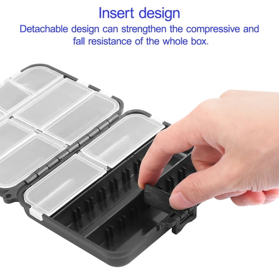 LABELEPH Fishing Tackle Kit Box Lure Storage Organizer for Fishing Lovers 4.7 x 4.1 x 1.4in 1Pack