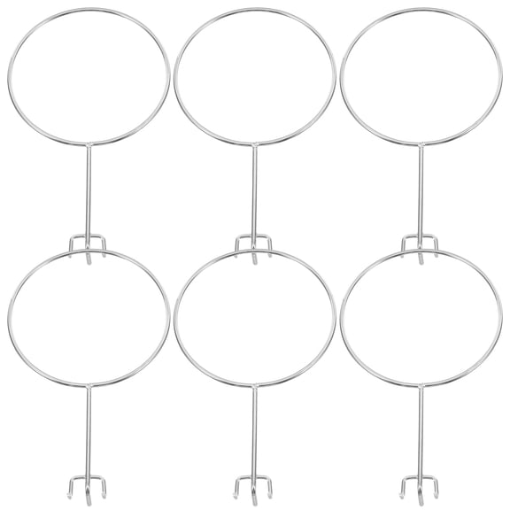 LABELEPH 6-Pack Metal Hat Display Rack with Minimalist Design, Perfect for Retail Stores and Exhibition Showcases