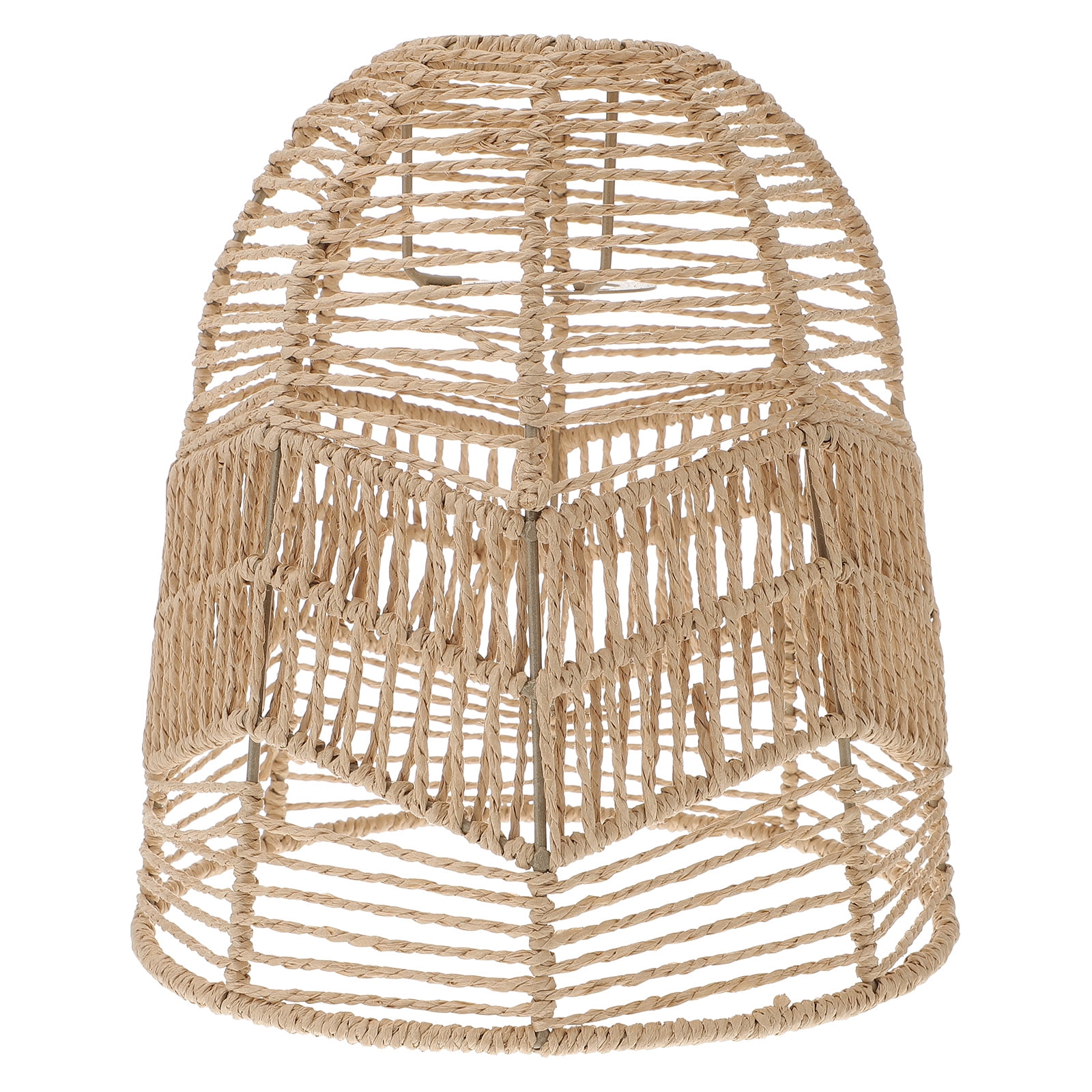 LABELEPH Khaki Woven Lampshade Made of Paper Rope for Decor Simple and ...