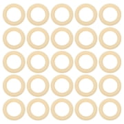 LABELEPH Macrame Rings Wooden Craft Supplies Diy Projects 25Set 2.2x2.2x0.4In
