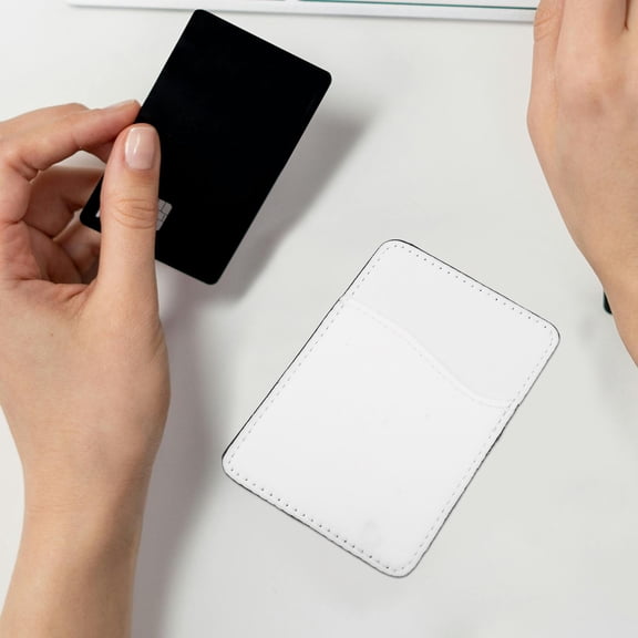 LABELEPH Phone Card Holder Case 4Pcs for General Users Rectangle Shaped Pu Material Credit Sticker