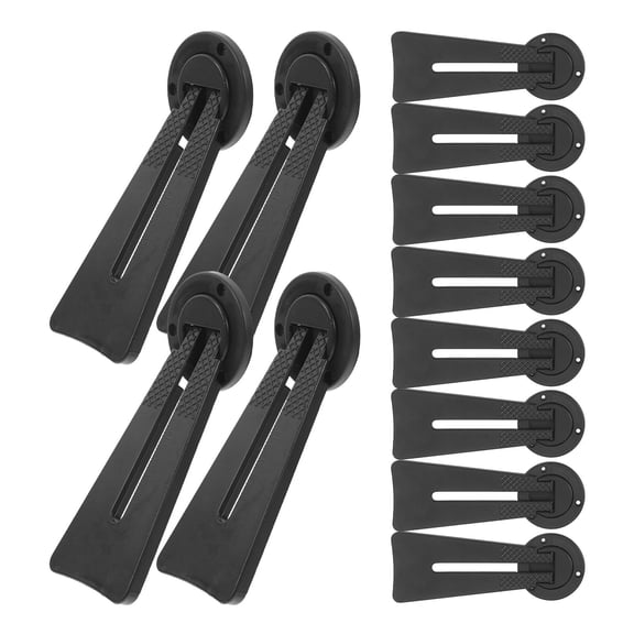 Tineasur 12Pcs Black Plastic Picture Frame Brackets Stable Back Pedestals for Photo Display