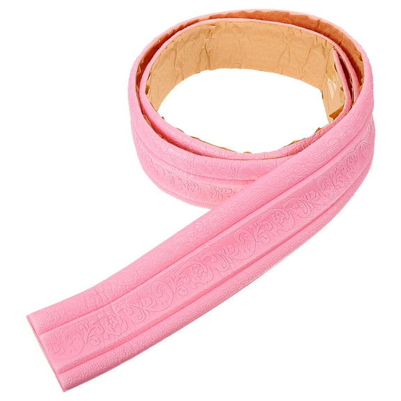 LABELEPH Pink Foam Molding Trim Self Adhesive Wall Molding 1Set 11.6x3.5x0.2in