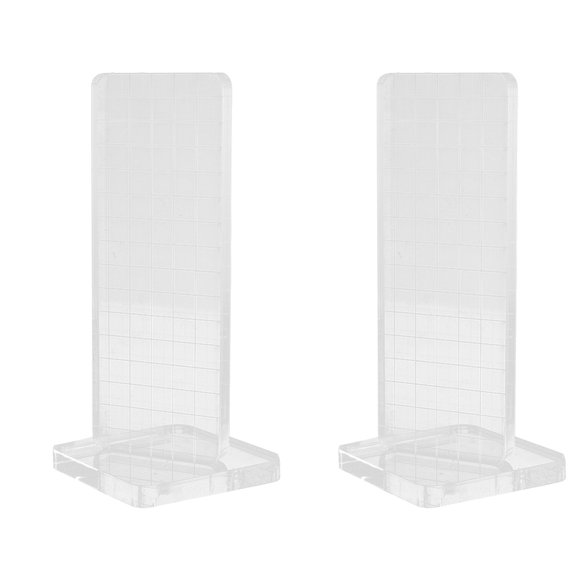 LABELEPH Plastic Stamp Accessory Transparent Office Workers 4Pcs 3x3x0.4in