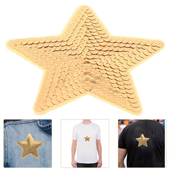 LABELEPH Sequin Star Patches For Bags And Accessories 15Pcs
