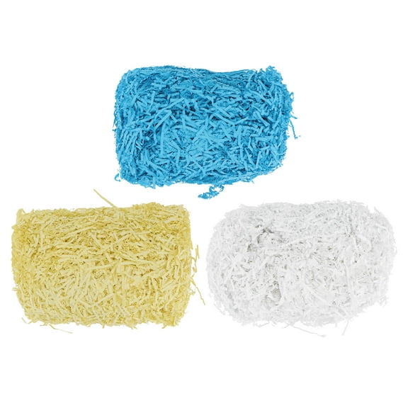 LABELEPH Shredded Paper Filler 3 Packs Light Yellow Box Stuffing Shredded Form present Wrapping