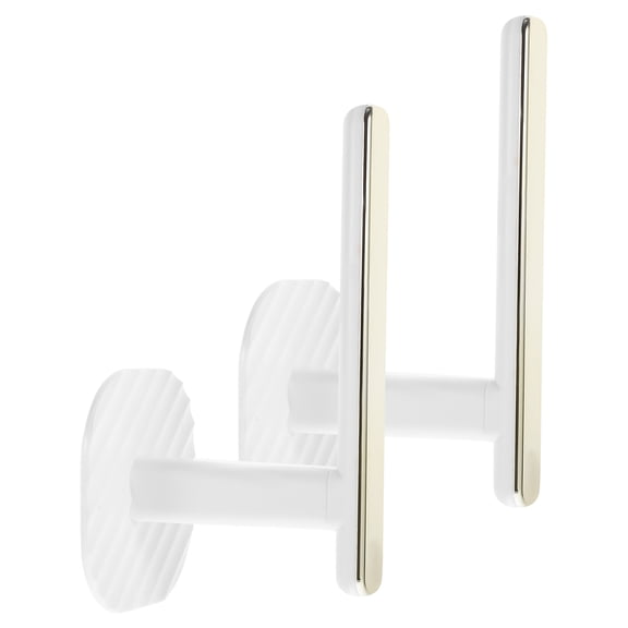 Tineasur Self Adhesive Hooks 2Pcs White Plastic No Drilling Easy to Use for Home