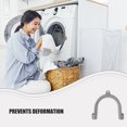 thumbnail image 1 of Tineasur 2-Pack U-Shaped Hose Holder Hooks for Washing Machines, Grey Plastic Pipe Clamps for Secure Hose Positioning, 1 of 8