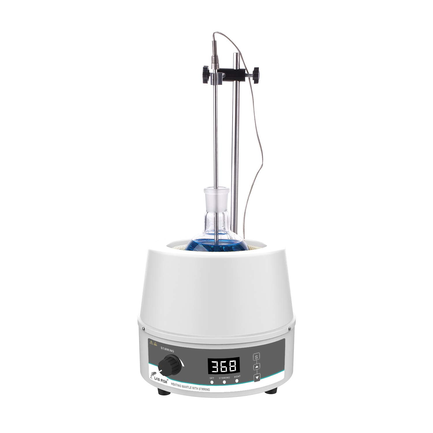 LABFISH Heating Mantle 500ml Thermocouple Stirring Mixer,Lab Thermostatic Heater with