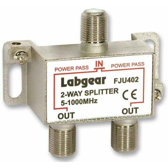 LABGEAR - UHF 2-Way Splitter Power Pass Both Ports 5-1000MHz