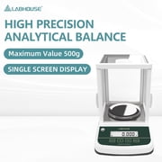LABHOUSE Digital Analytical Balance Single Screen High Precision 1mg 500g Lab Scale External Calibration for Laboratory, Chemical Plant, Jewelry Store   500g/0.001g