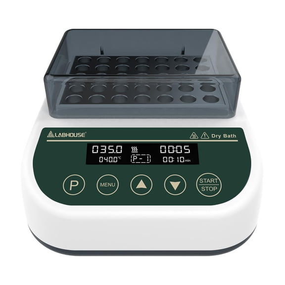 LABHOUSE Digital Dry Bath Heater DB100, Thermostatic Incubator with Programmable Timer & 1.5ml x 35 Centrifuge Tubes Heat Block for Lab Use