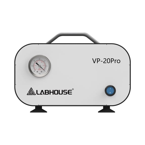 LABHOUSE Lab Vacuum Filtration Pump VP-20PRO, Negative Pressure Adjustable Diaphragm Oil Free Pump 20L/min with Rubber Tube for Laboratory