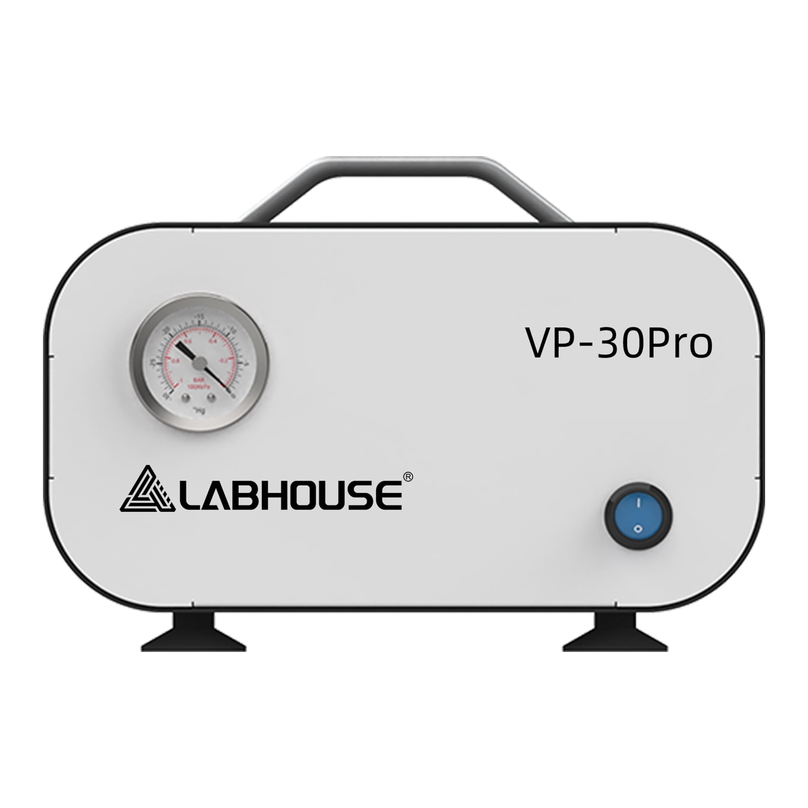 LABHOUSE Lab Vacuum Filtration Pump VP-30PRO, Pressure Adjustable Diaphragm Oil Free Pump 30L/min Positive & Negative Pressure with Rubber Tube for Laboratory