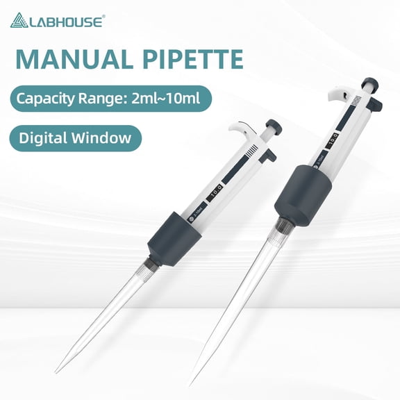 LABHOUSE M10000 Micropipette (2-10ml) Single Channel Manual Adjustable Pipettor for Lab Use