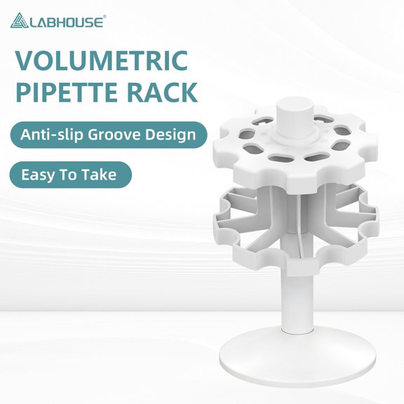 LABHOUSE MPS-9 Pipette Stand Rotatable Circular 9-Positions Pipette Holder for Lab Use