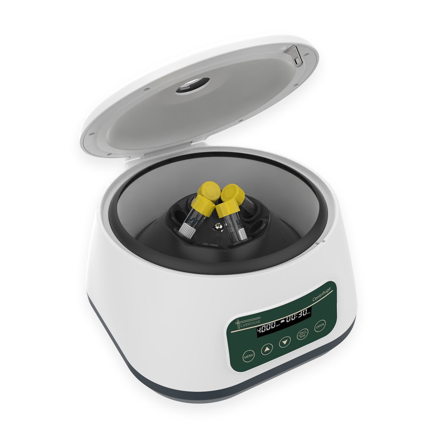 LABHOUSE PRP Centrifuge Machine 8x2ml/5ml/10ml & 4x15ml Benchtop Centrifuge, Digital Speed 500-4000rpm 1717xg RCF with Timer 30sec-99min for Labs, PRP Kits, and School Use