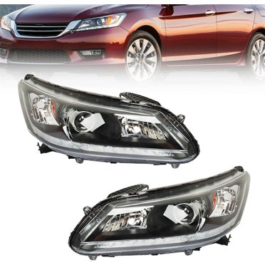 Pair Headlights For 2013-2015 Honda Accord Sedan – Halogen – Left & Right – YLT Auto