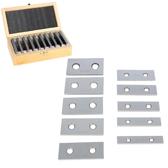 LABLT 10 Pairs 1/8 X 3 Inch Parallel Block Set Accuracy 0.0002 Inch Replacement for Layout Work, Standard and Setup