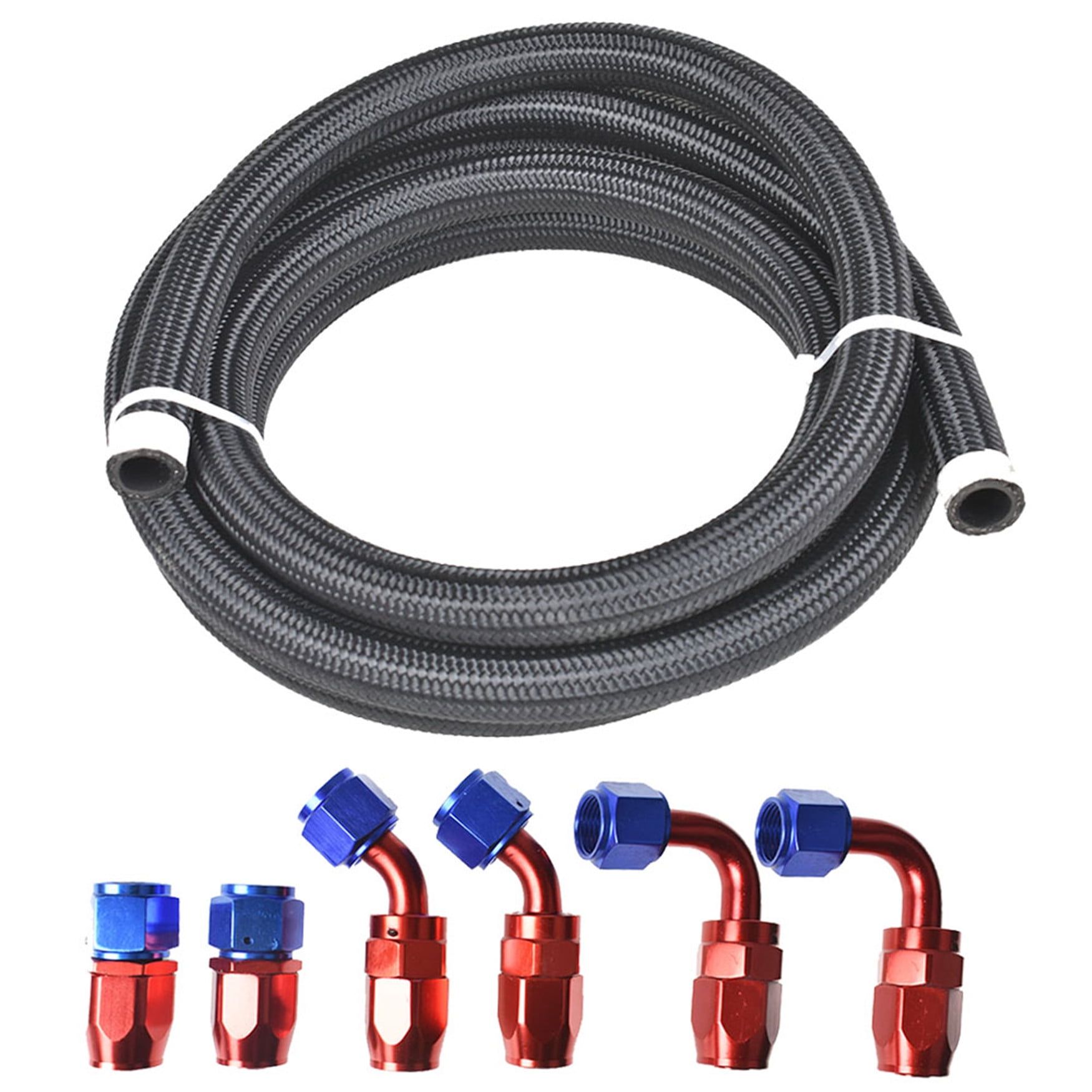 6AN-8AN-10AN Nylon Braided PTFE Fuel Line 10FT 20FT W/ 20 6AN-8AN-10AN Nylon Braided PTFE Fuel Line 10FT 20FT W/ 20