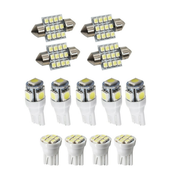 LABLT 13 Pack T10 31mm Pure White LED Lights Interior Package Kit for Dome License Plate Lamp Bulbs
