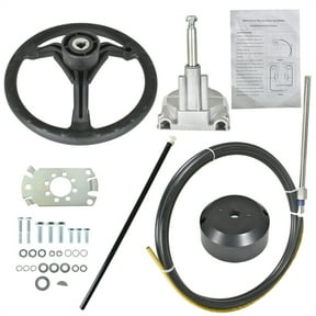 LABLT 13FT Boat Rotary Steering System Outboard Kit SS13714 Marine with 13.5 Inch Wheel