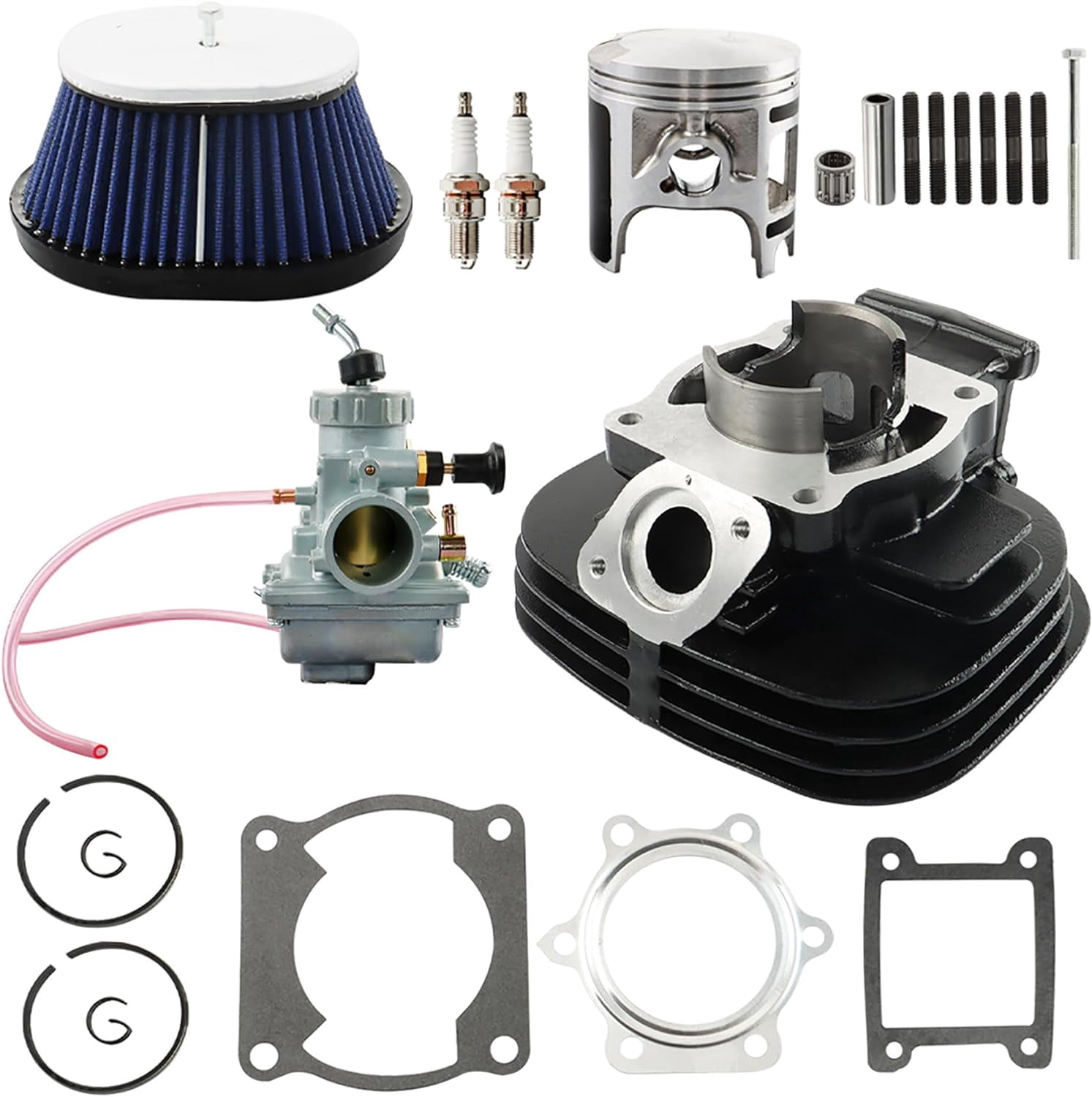 LABLT 195cc Cylinder Carburetor Piston Gasket Top End Kit Set Replacement for Yamaha Blaster 200 YFS200 1988-2006 2XJ-11311-02-00