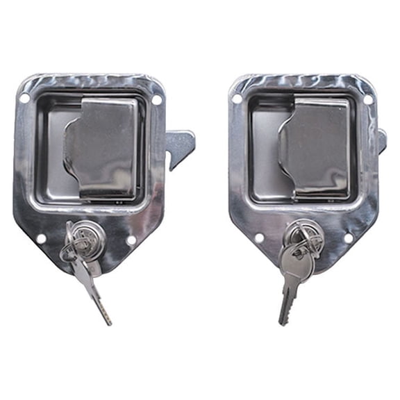 LABLT 2 Stainless Door Lock Trailer Toolbox RV Handle Latch 4-3/8 inches x 3-1/4 inches Paddle Key