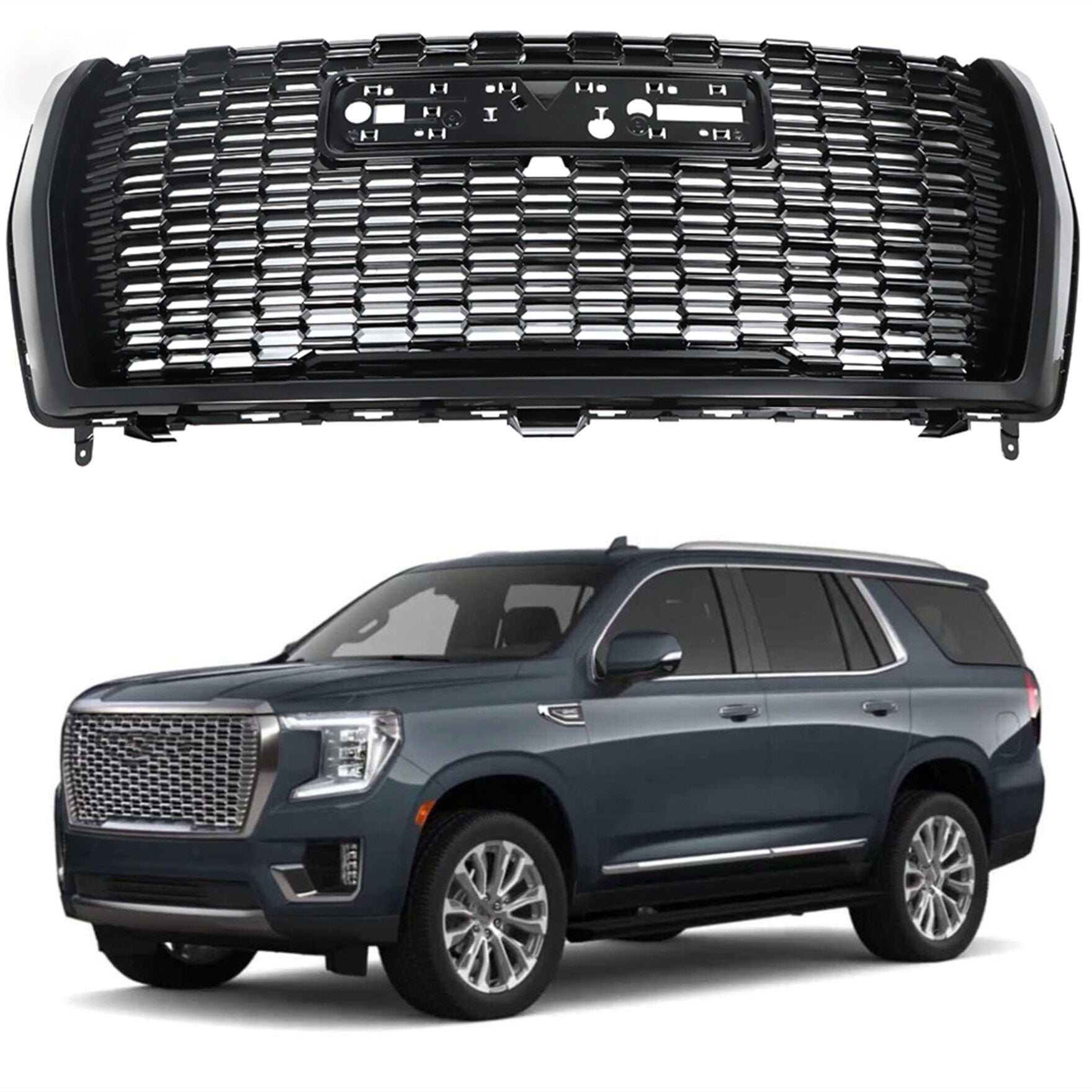 LABLT 2021-22 GMC Yukon/Yukon XL Front Bumper Grille Painted&Honeycomb ...