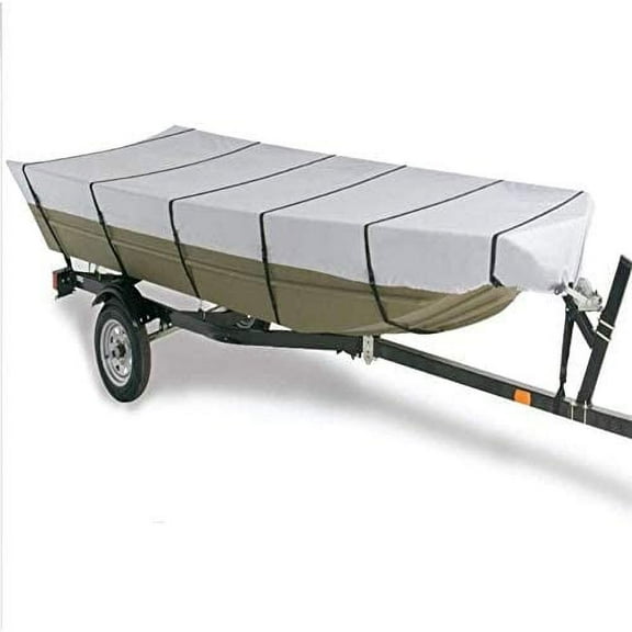 LABLT 210D Marine Grade Boat Cover- Water Proof Heavy Duty Trailerable Replacement for Jon Boat