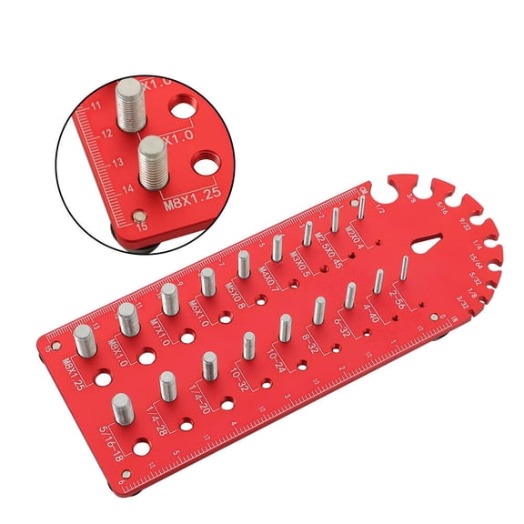 LABLT 3/32 to 1/2 Inch Nut and Bolt Thread Checker Bolt Size and Thread Gauge
