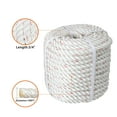 thumbnail image 1 of LABLT 3/4 inch Double Braided Polyester Rope, 100ft Arborist Bull Rope Lightweight Tree Rope High Strength Rigging Rope Heavy Duty Thick Rope for Camping Swings(White/Red), 1 of 10