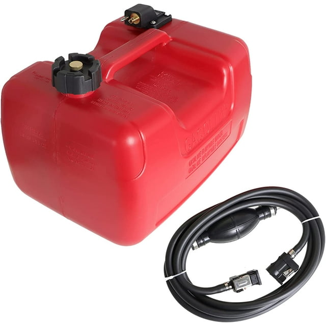LABLT 3 Gallon Portable Boat Fuel Tank with Hose Connector Replacement