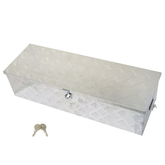 LABLT 39"13"10" Cuboid Aluminum Underbody Tool Box for Trailer Flatbed Truck W/ Lock
