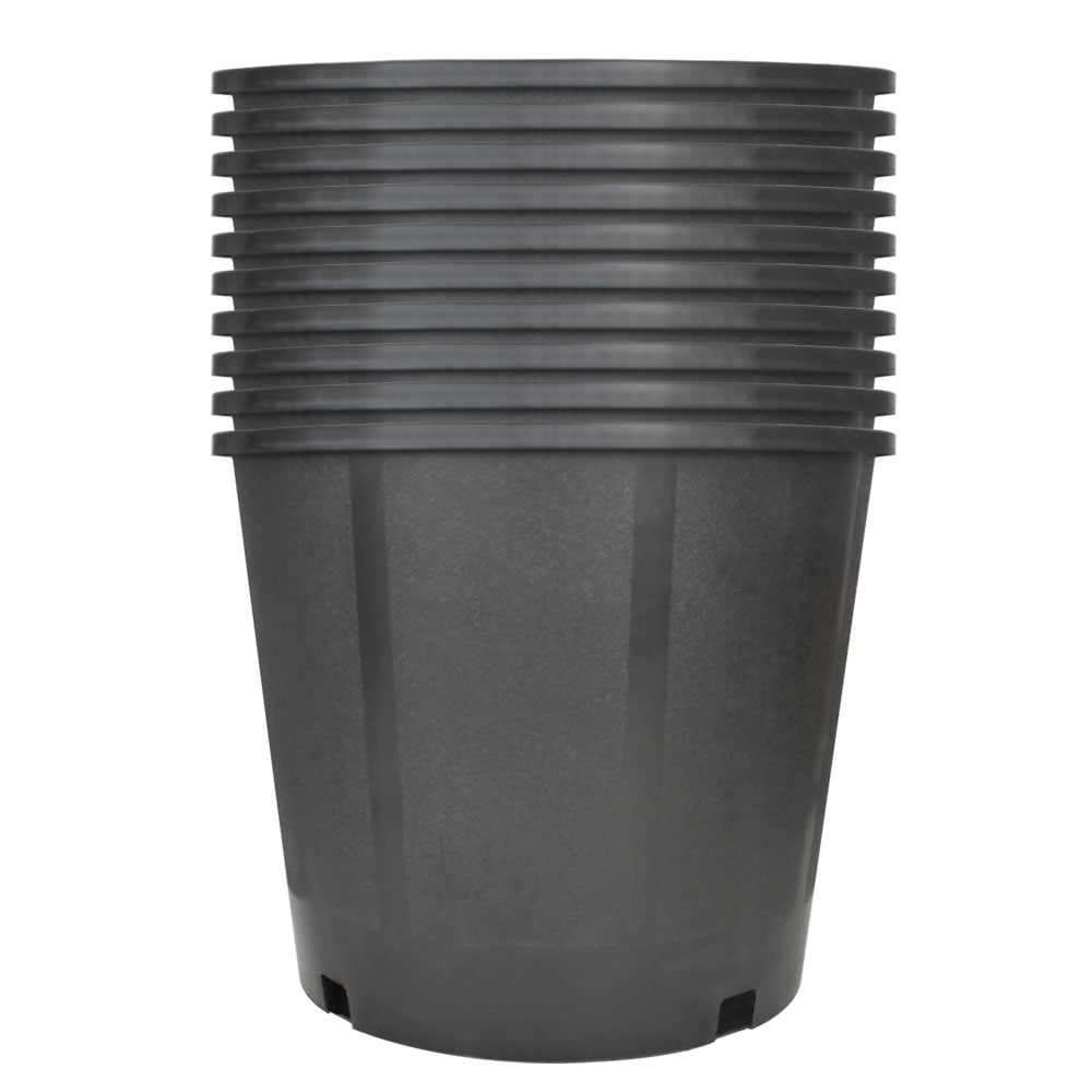 LABLT 3gal Heavy Duty Premium Black Plastic Nursery Plant Container Garden Planter Pot