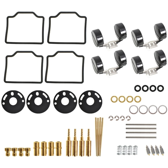 LABLT 4-Pack Carburetor Rebuild Repair Kit & Float Fit for Motorcycle 1972-1976 Honda CB750 CB750K