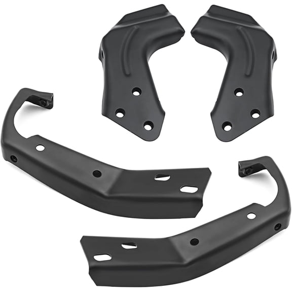 LABLT 4Pcs Front Bumper Brackets Black Steel Replacement for 1994-2000 C/K Series 1500 2500 3500 Yukon Tahoe GM1067127 GM1066127 GM1067117 GM1066117