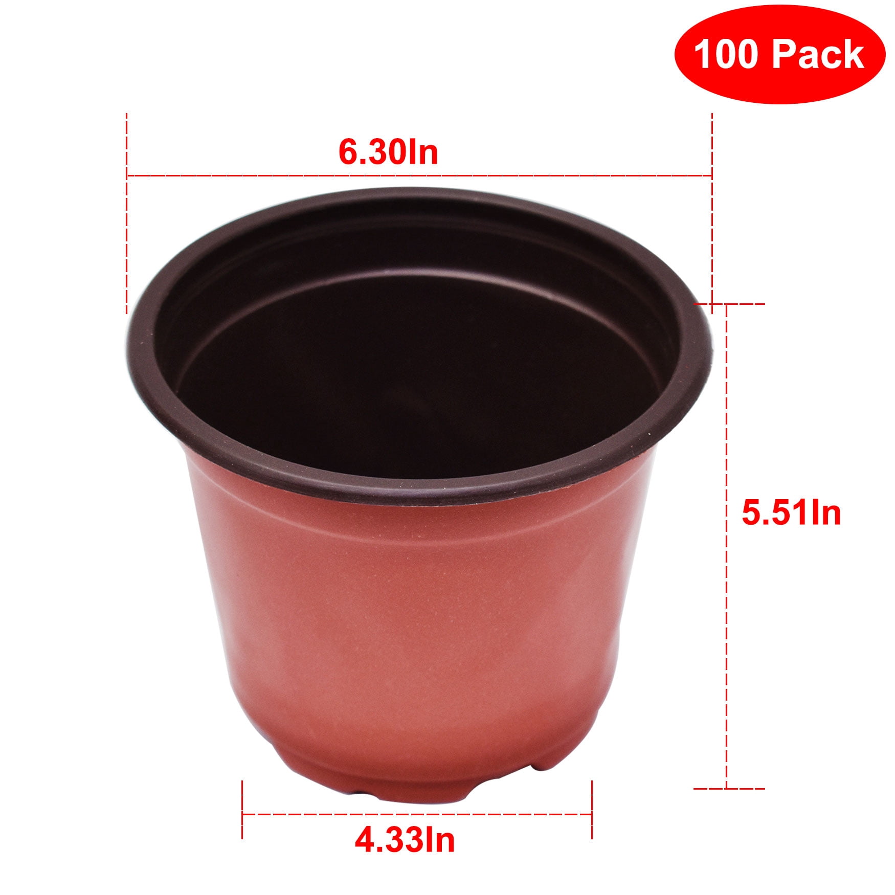 LABLT 50/100Pcs Plastic Plant Flower Pots Nursery Seedlings Garden ...
