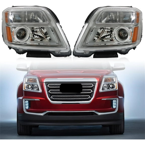 LABLT A Pair Assembly Replacement for 2016 2017 GMC Terrain Halogen Headlamp Set Left Driver and Right Passenger Side GM2503435 GM2502435