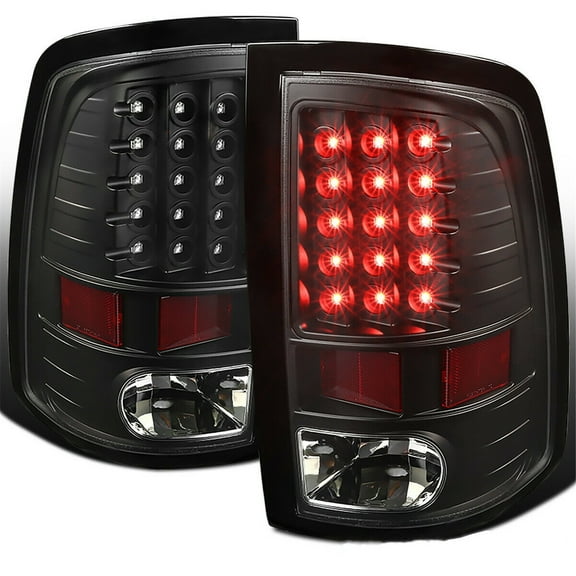 LABLT Black LED Tail Lights Brake Reverse Lamps Replacement for 2009-2018 Dodge Ram 1500 2500 350