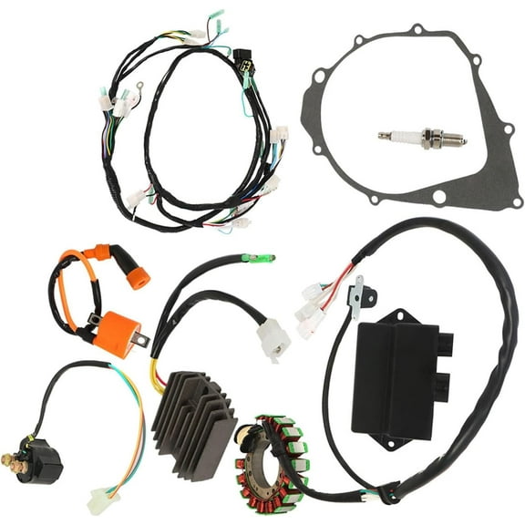 LABLT CDI Ignition Coil Stator Wire Harness Kit Replacement for Yamaha Warrior 350 YFM350X