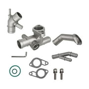 LABLT Cast Aluminum Coolant Flange Upgrade Kit Fit for 2000-2005 VW Golf Mk4 / Jetta Mk4 1.8T 2000-2002 Audi TT 1J0121087E 06A121121C 06A121133J